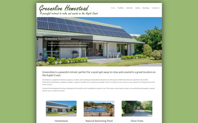 Greenolive Homestead | Kapiti Coast Accommodation